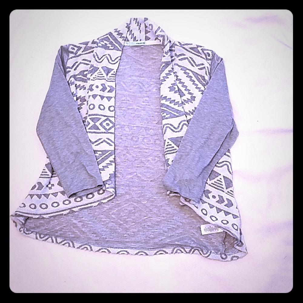 Tribal pattern cardigan